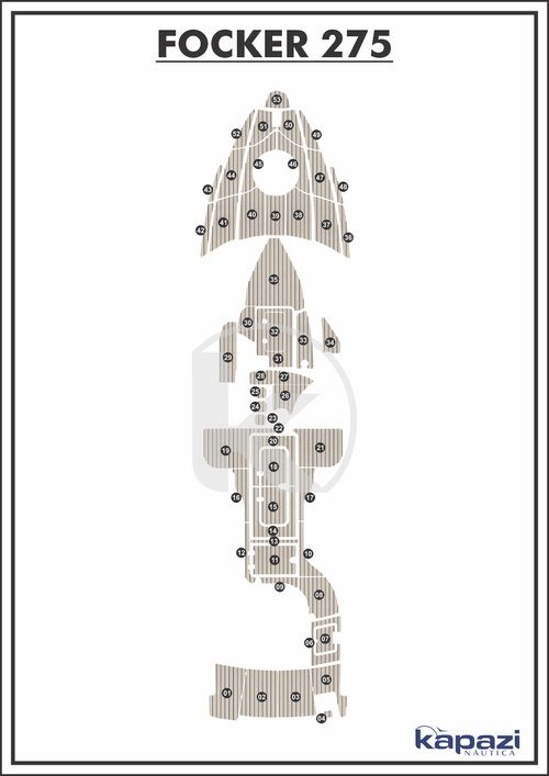 Tapete PVC Thermo Deck Classic para Focker 275 - Completo