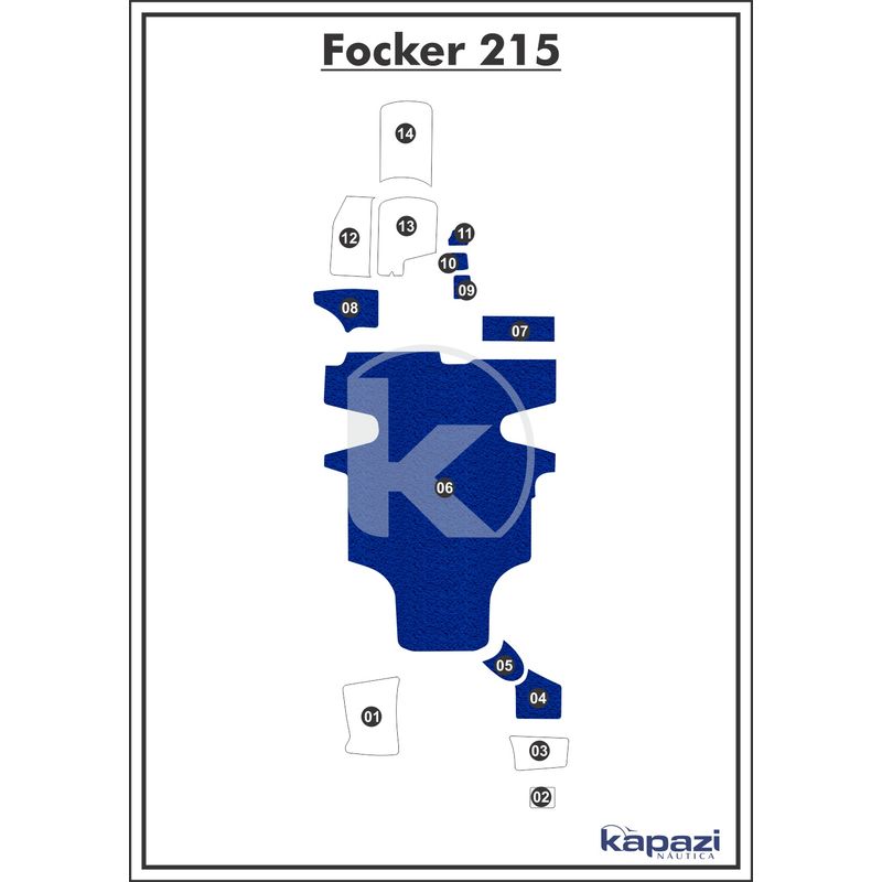 Tapete-PVC-Vinil-Kap-para-Focker-215-Cockpit-Azul-Royal