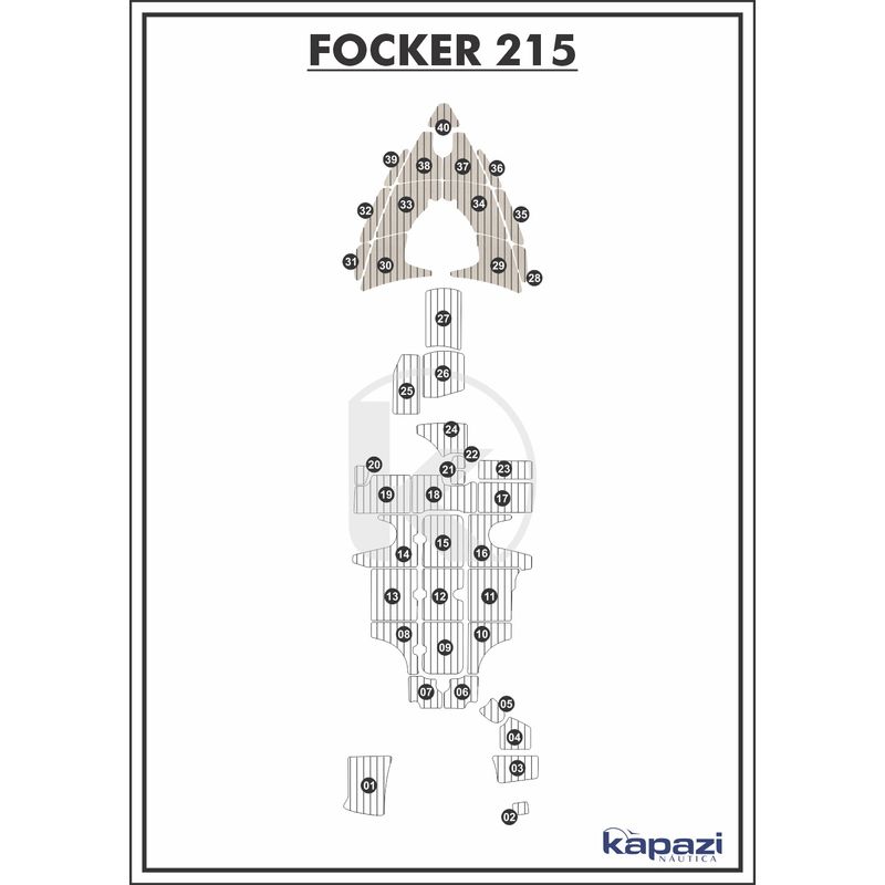 Tapete-PVC-Thermo-Deck-Classic-para-Focker-215-Proa-Areia-friso-Preto