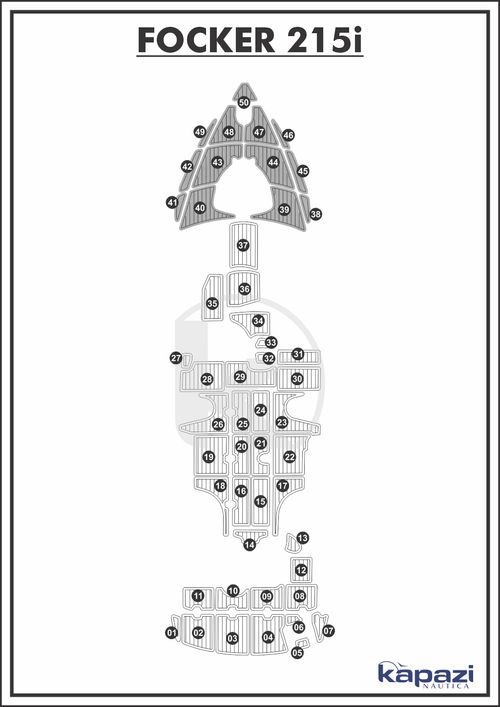 Tapete PVC Thermo Deck Comfort para Focker 215 i - Proa