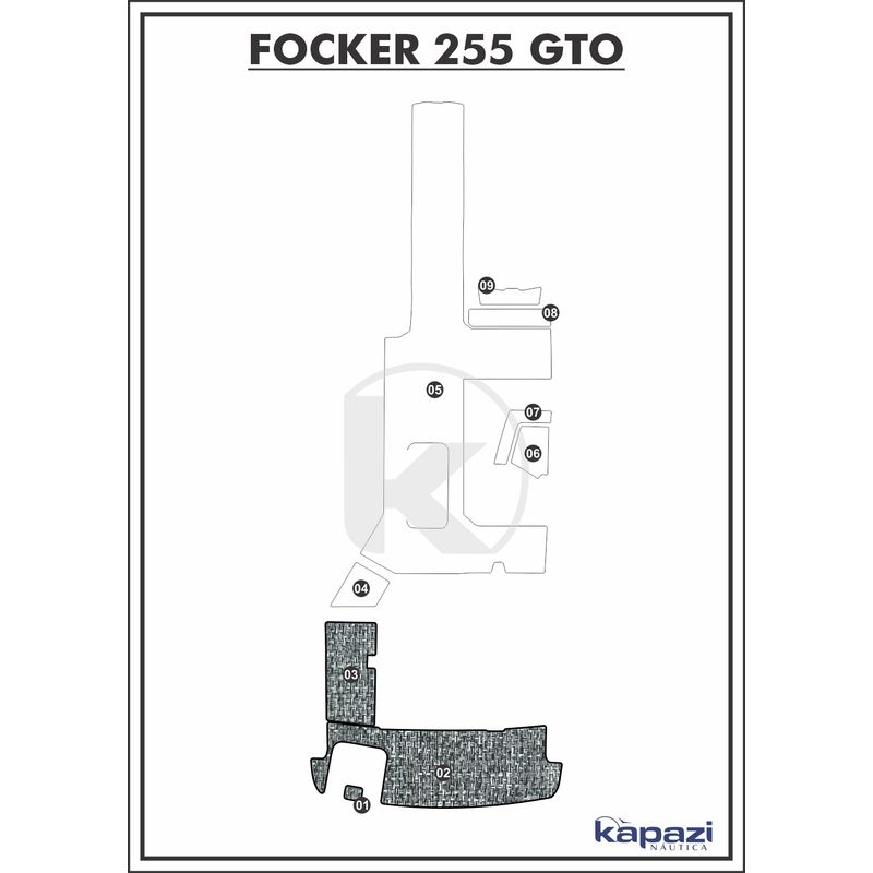 tapete-pvc-nautico-trancado-para-focker-255-gto-plataforma-branco-e-preto-com-borda