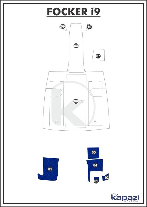 Tapete PVC Vinil Kap para Focker i9 - Plataforma