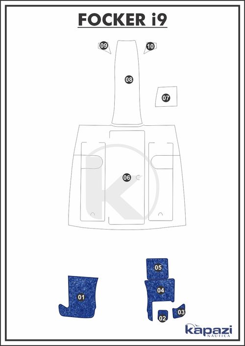 Tapete Têxtil Nauti Clean para Focker i9 - Plataforma
