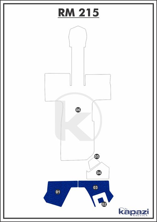 Tapete PVC Vinil Kap para Royal Mariner 215 - Plataforma