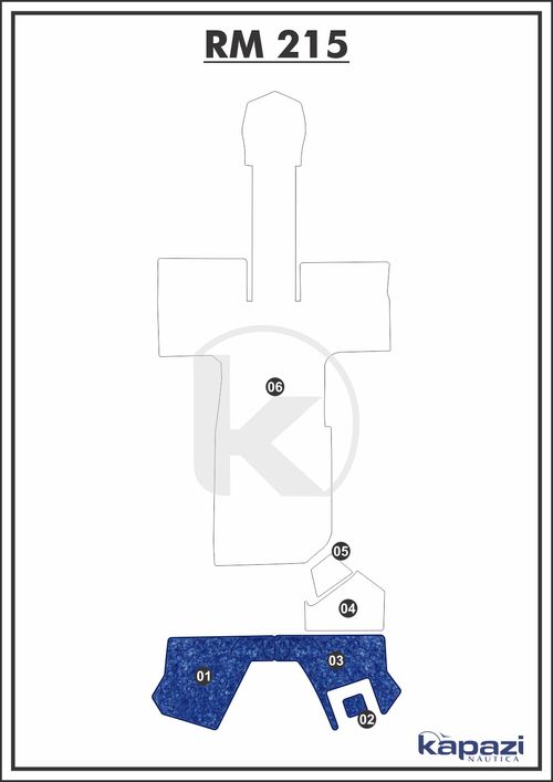 Tapete Têxtil Nauti Clean para Royal Mariner 215 - Plataforma
