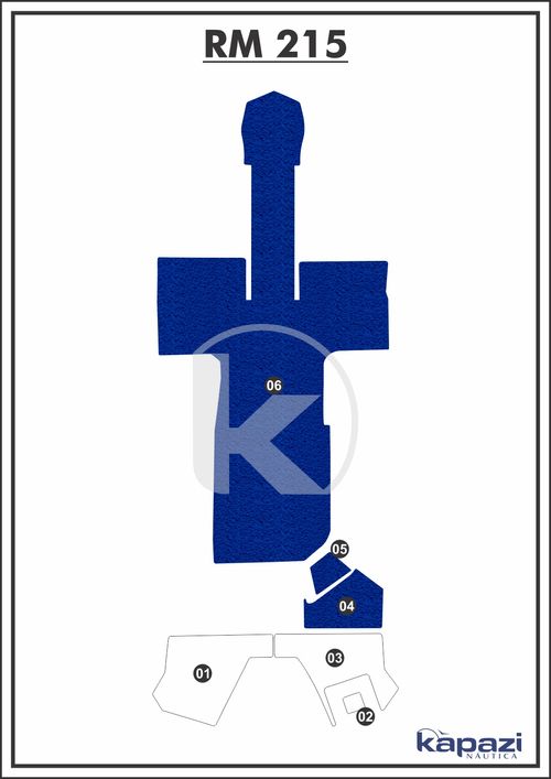 Tapete PVC Vinil Kap para Royal Mariner 215 - Cockpit