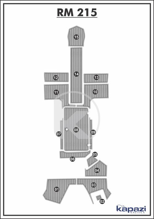 Tapete PVC Thermo Deck Comfort para Royal Mariner 215 - Completo