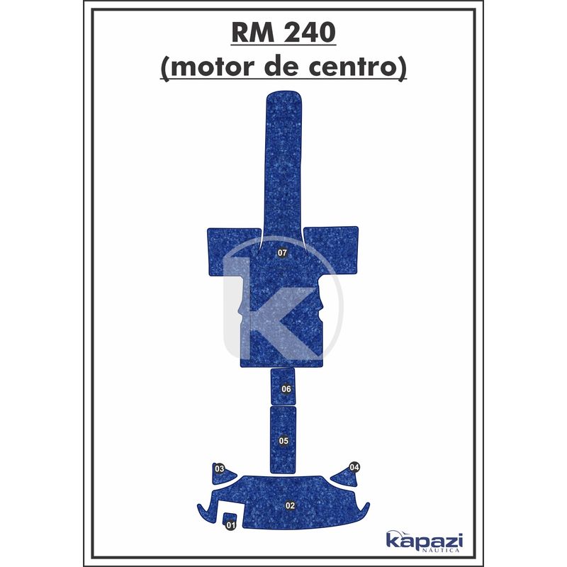 tapete-textil-nauti-clean-para-royal-mariner-240-motor-de-centro-completo-azul-maritimo-com-borda
