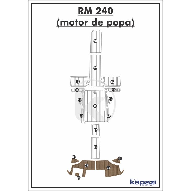 tapete-pvc-thermo-deck-beach-para-royal-mariner-240-motor-de-popa-plataforma-natural-friso-preto
