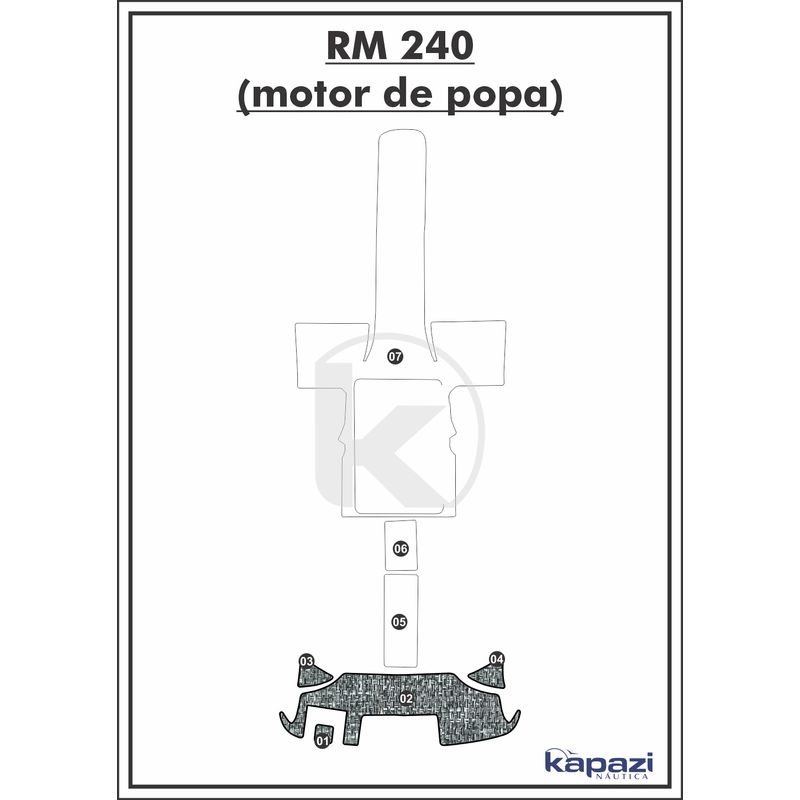 tapete-pvc-nautico-trancado-para-royal-mariner-240-motor-de-popa-plataforma-branco-e-preto-com-borda