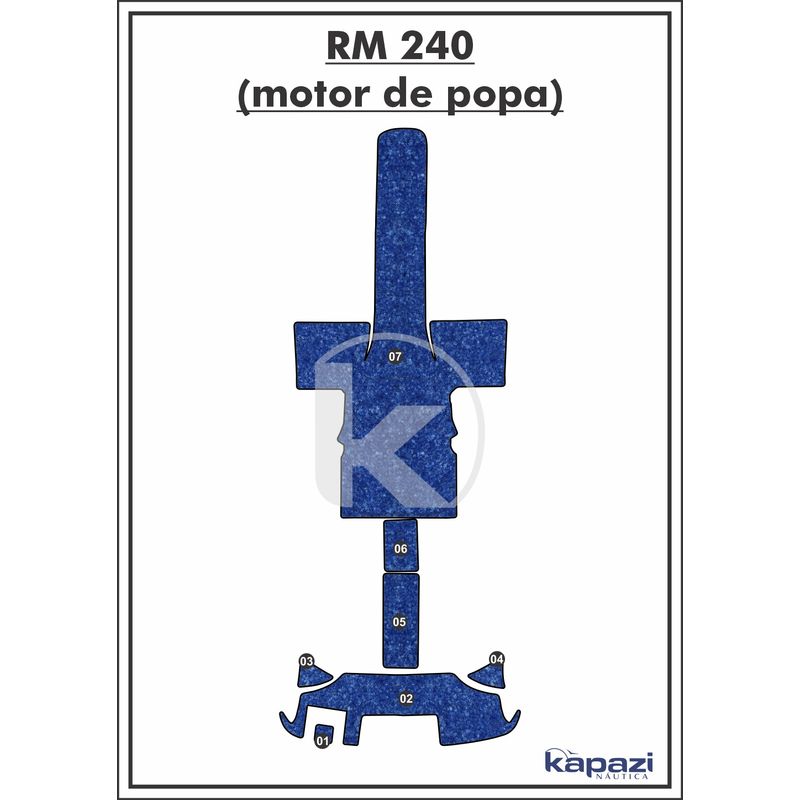 tapete-textil-nauti-clean-para-royal-mariner-240-motor-de-popa-completo-azul-maritimo-com-borda