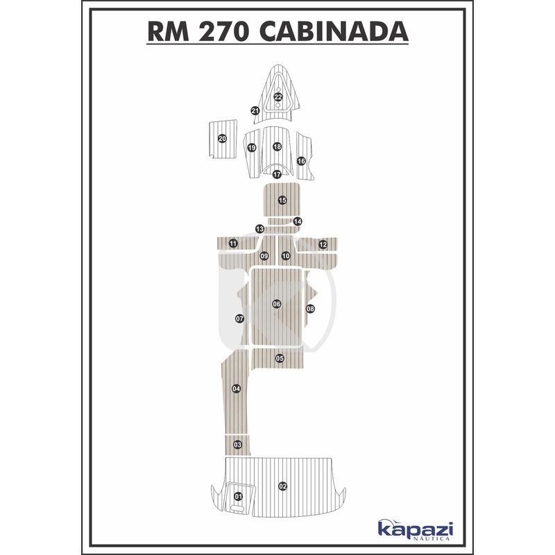 tapete-pvc-thermo-deck-classic-para-royal-mariner-270-cabinada-cockpit-areia-friso-preto
