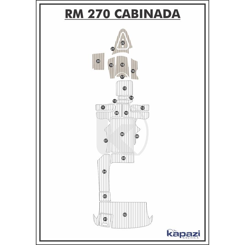 tapete-pvc-thermo-deck-classic-para-royal-mariner-270-cabinada-cabine-areia-friso-preto