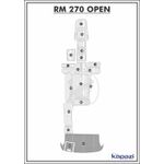 Tapete-PVC-Thermo-Deck-Comfort-para-Royal-Mariner-270-Open-Plataforma-Cinza-friso-Preto