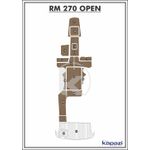 Tapete-PVC-Thermo-Deck-Beach-para-Royal-Mariner-270-Open-Cockpit-Natural-friso-Preto