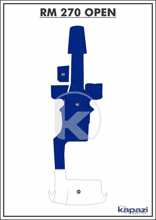 Tapete PVC Vinil Kap para Royal Mariner 270 Open - Cockpit