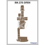 Tapete-PVC-Thermo-Deck-Beach-para-Royal-Mariner-270-Open-Completo-Natural-friso-Preto