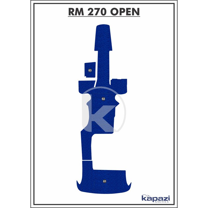 Tapete-PVC-Vinil-Kap-para-Royal-Mariner-270-Open-Completo-Azul-Royal