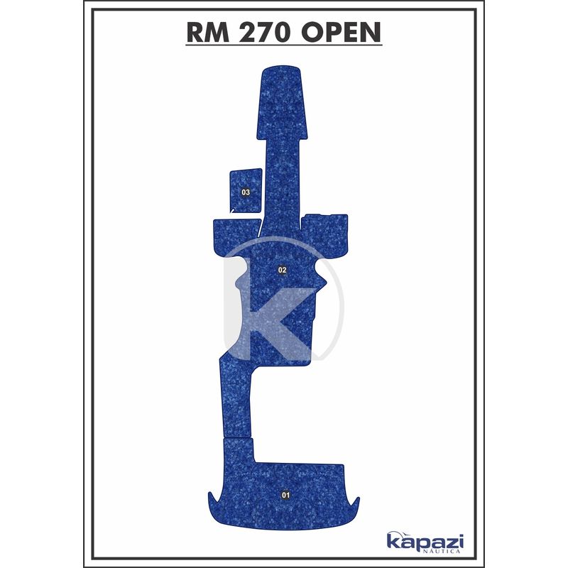 Tapete-Textil-Nauti-Clean-para-Royal-Mariner-270-Open-Completo-Azul-Maritimo-com-Borda