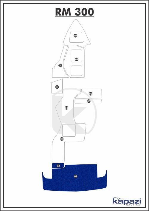 Tapete PVC Vinil Kap para Royal Mariner 300 - Plataforma