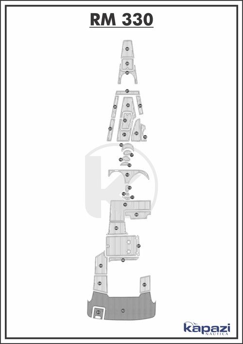 Tapete PVC Thermo Deck Comfort para Royal Mariner 330 - Plataforma