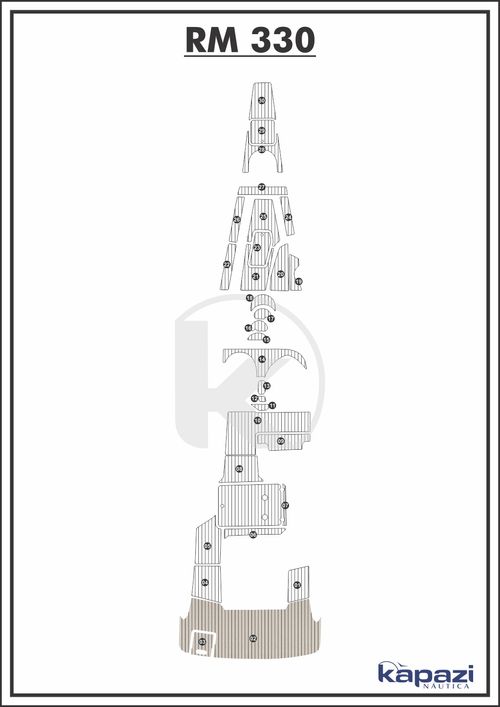 Tapete PVC Thermo Deck Classic para Royal Mariner 330 - Plataforma