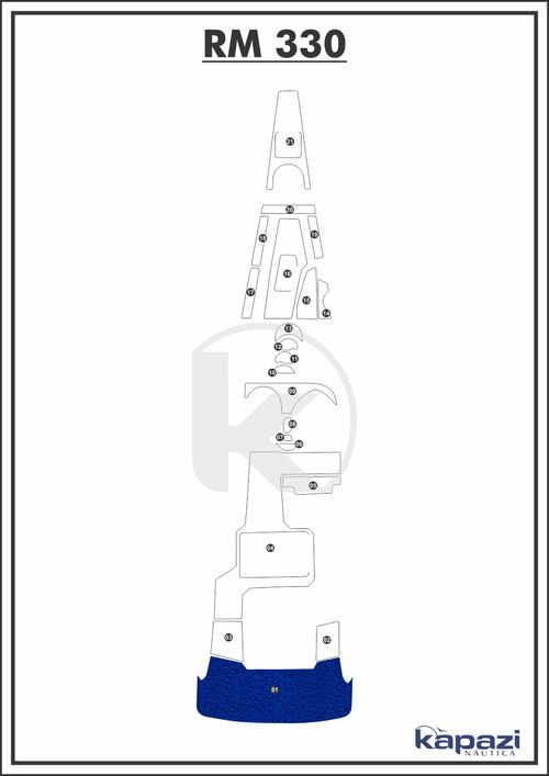 Tapete PVC Vinil Kap para Royal Mariner 330 - Plataforma
