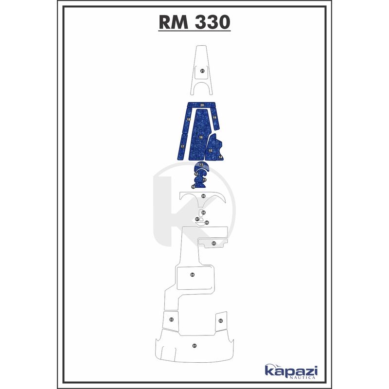 Tapete-Textil-Nauti-Clean-para-Royal-Mariner-330-Cabine-Azul-Maritimo-com-Borda