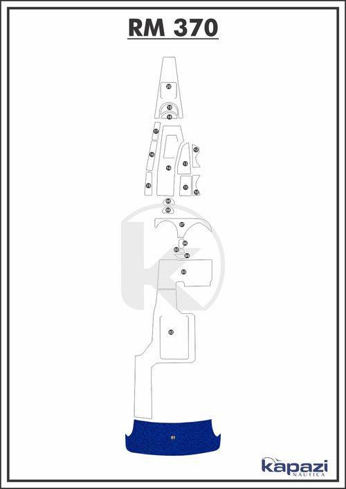 Tapete PVC Vinil Kap para Royal Mariner 370 - Plataforma