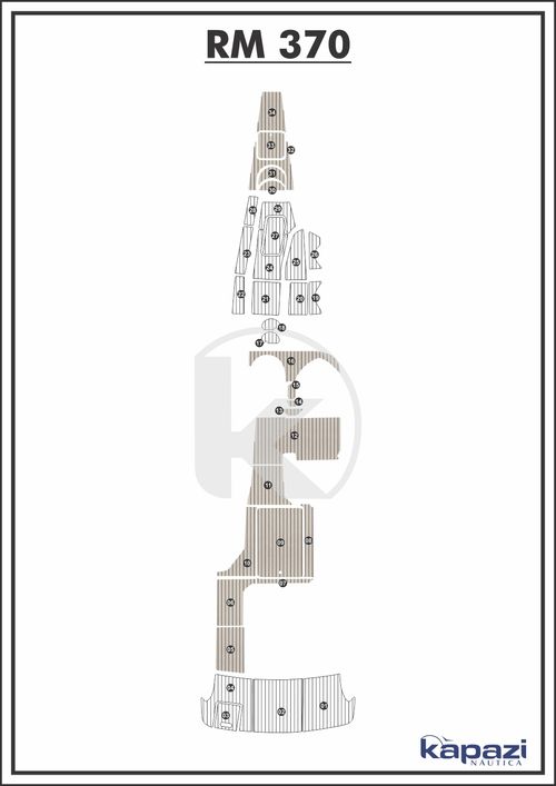 Tapete PVC Thermo Deck Classic para Royal Mariner 370 - Cockpit