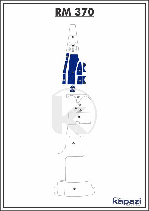 Tapete PVC Vinil Kap para Royal Mariner 370 - Cabine