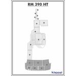 Tapete-PVC-Thermo-Deck-Comfort-para-Royal-Mariner-390-HT-Plataforma-Cinza-friso-Preto
