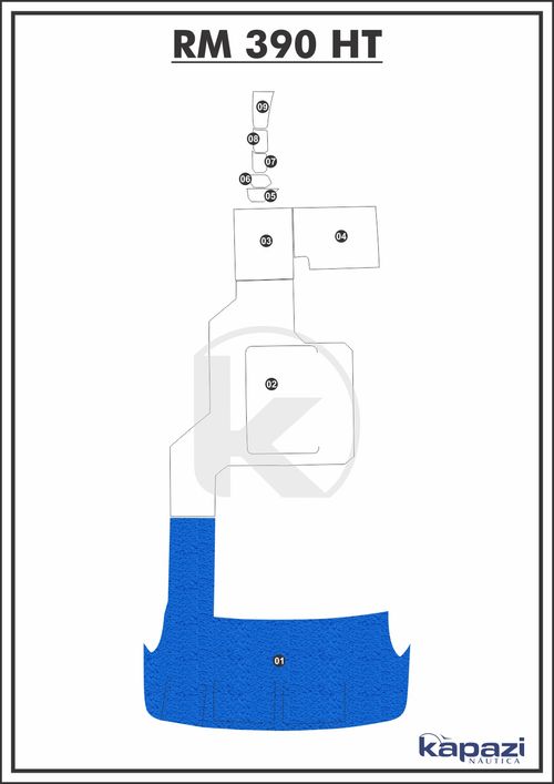 Tapete PVC Vinil Kap para Royal Mariner 390 HT - Plataforma