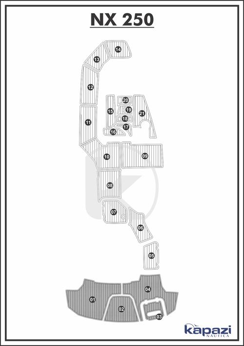 Tapete PVC Thermo Deck Comfort para NX 250 - Plataforma