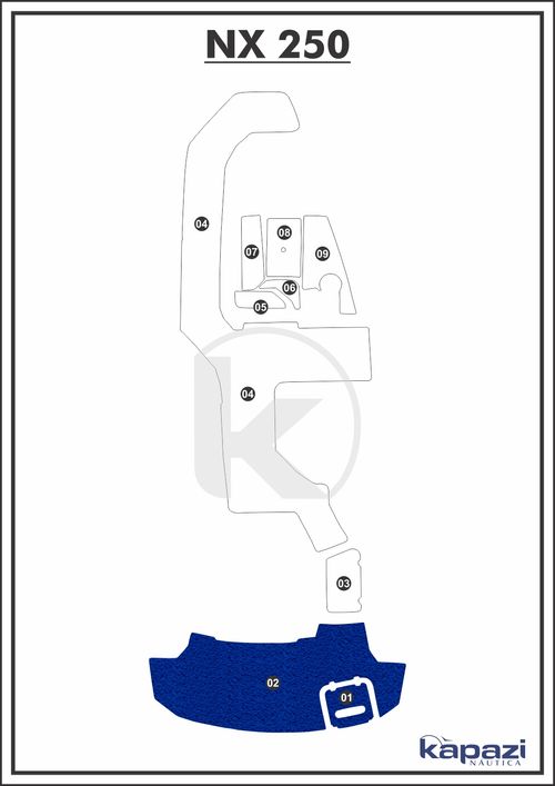Tapete PVC Vinil Kap para NX 250 - Plataforma