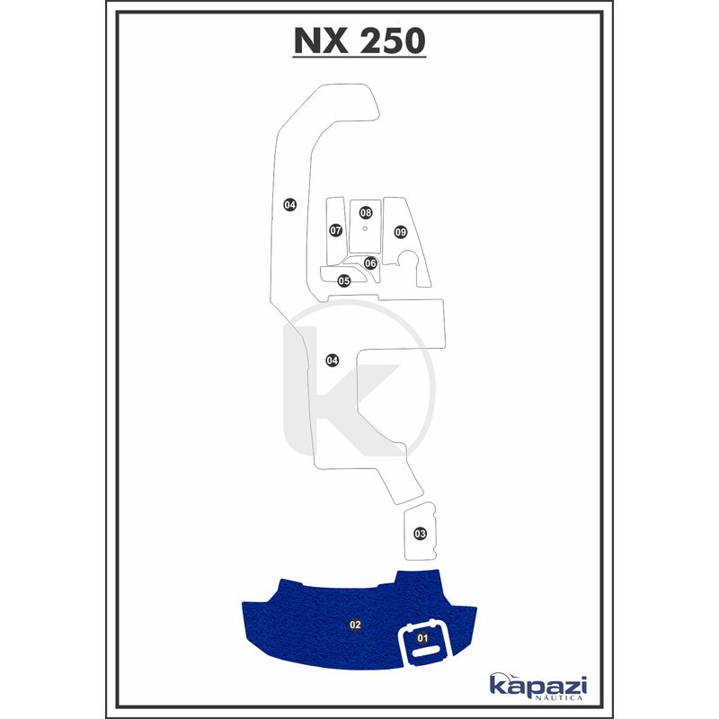 tapete-pvc-vinil-kap-para-nx-250-plataforma-azul-royal