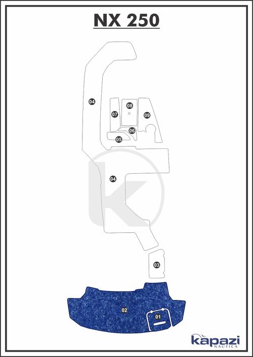 Tapete Têxtil Nauti Clean para NX 250 - Plataforma