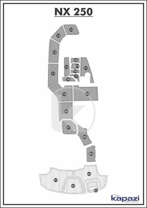 Tapete PVC Thermo Deck Comfort para NX 250 - Cockpit
