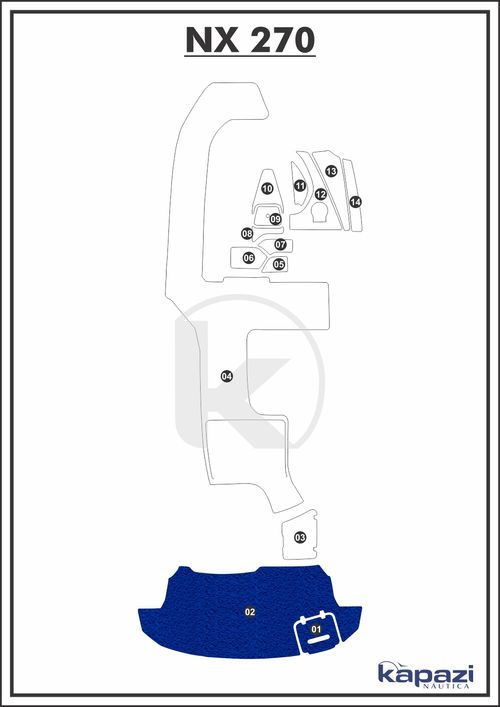 Tapete PVC Vinil Kap para NX 270 - Plataforma