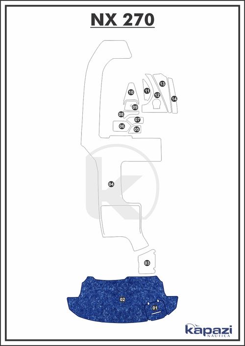 Tapete Têxtil Nauti Clean para NX 270 - Plataforma