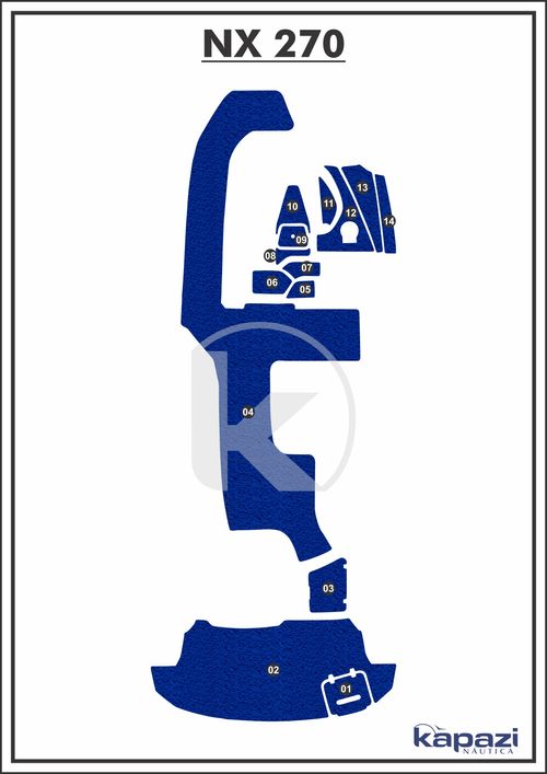 Tapete PVC Vinil Kap para NX 270 - Completo