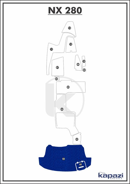 Tapete PVC Vinil Kap para NX 280 - Plataforma