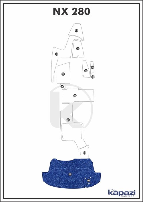 Tapete Têxtil Nauti Clean para NX 280 - Plataforma
