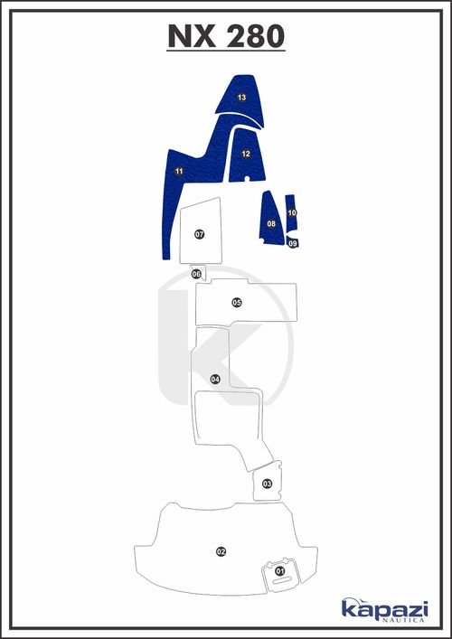 Tapete PVC Vinil Kap para NX 280 - Cabine