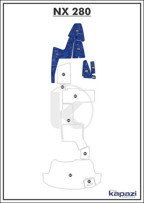 Tapete Têxtil Nauti Clean para NX 280 - Cabine