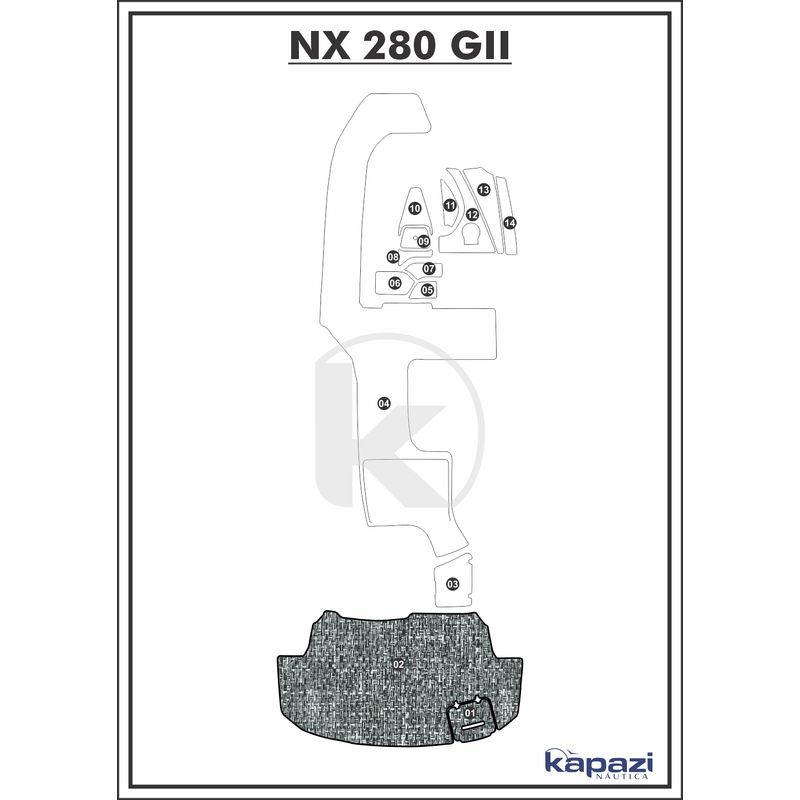 tapete-pvc-nautico-trancado-para-nx-280-gii-plataforma-branco-e-preto-com-borda