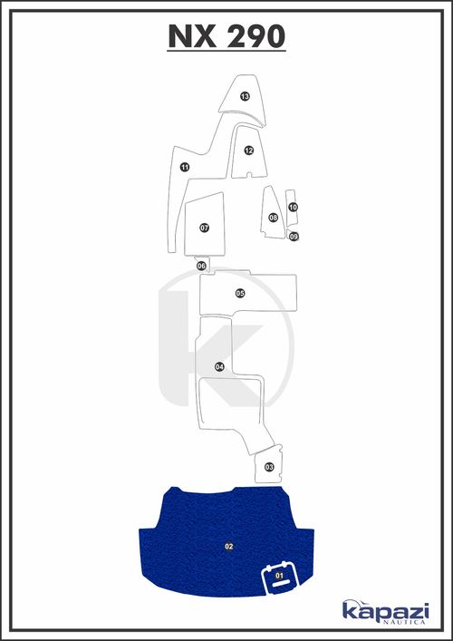 Tapete PVC Vinil Kap para NX 290 - Plataforma