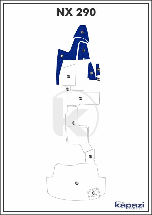 Tapete PVC Vinil Kap para NX 290 - Cabine