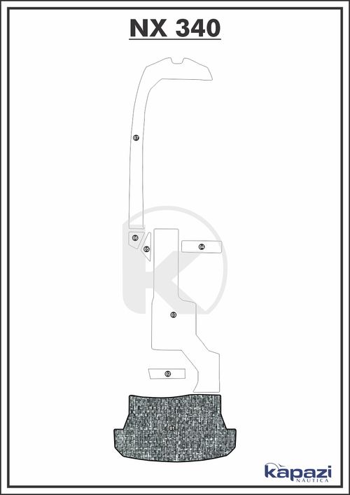Tapete PVC Náutico Trançado para NX 340 - Plataforma