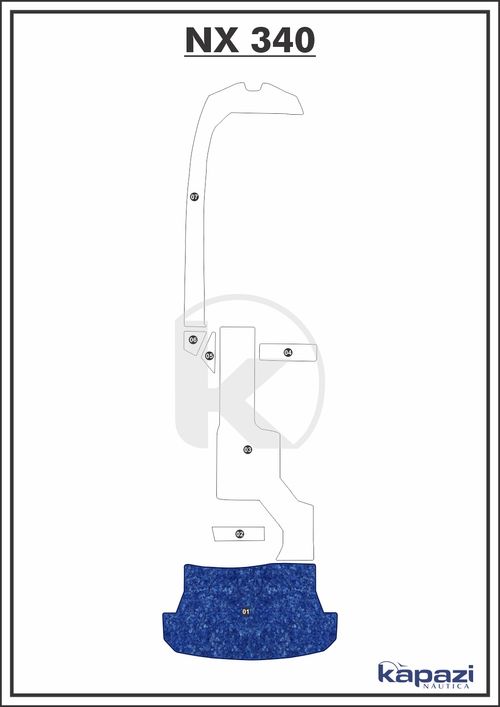 Tapete Têxtil Nauti Clean para NX 340 - Plataforma